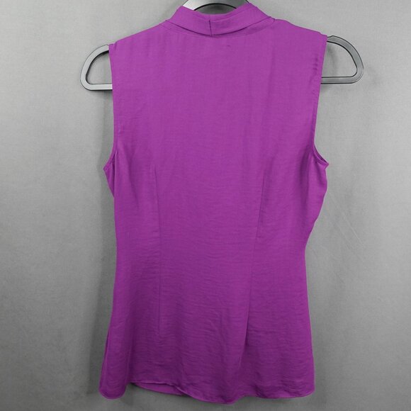Banana Republic Womans Top 4 Purple Sheer Timeless Corpcore Statement Flowy Y2K - Picture 3 of 11